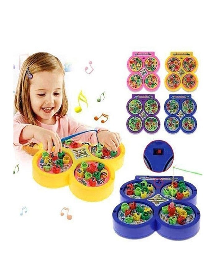 Crazy Buy CrazyBuy Fishing and Catching Game Toy Set with Music for Kids Party & Fun Games (Blue, Pink, Purple, Yellow) - Image 1